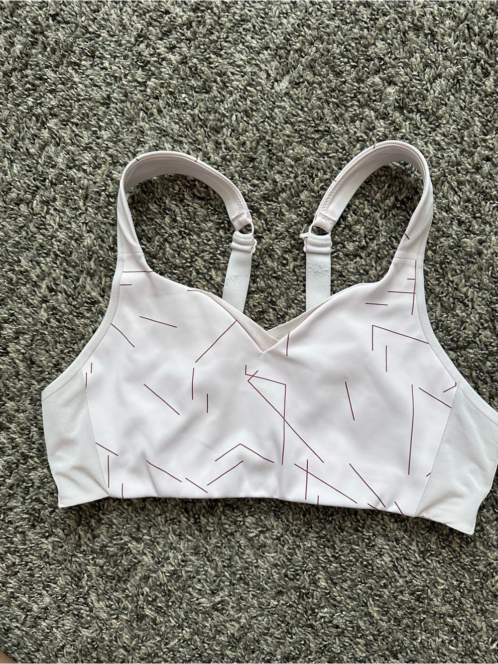 Brooks Light Pink Printed Wireless Sports Bra - Women Intimates